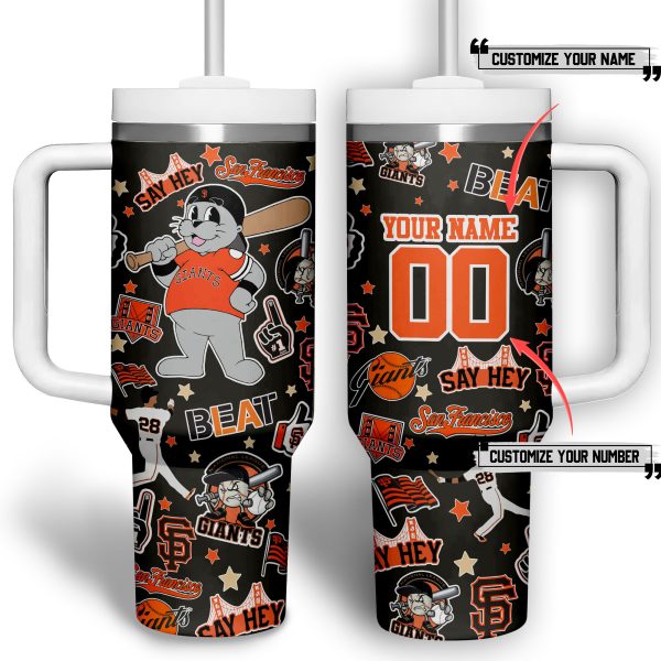 San Francisco Giants MLB Custom Stanley Quencher 30oz-40oz Stainless Steel Tumbler - Image 5