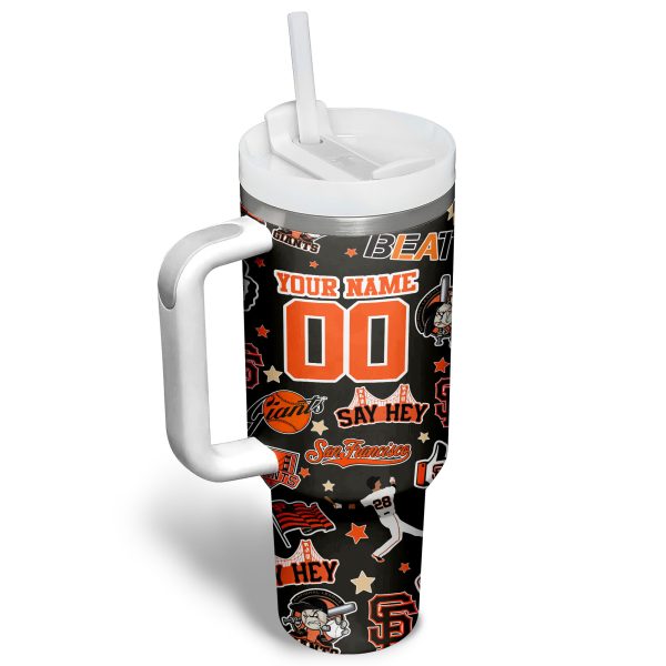 San Francisco Giants MLB Custom Stanley Quencher 30oz-40oz Stainless Steel Tumbler - Image 6
