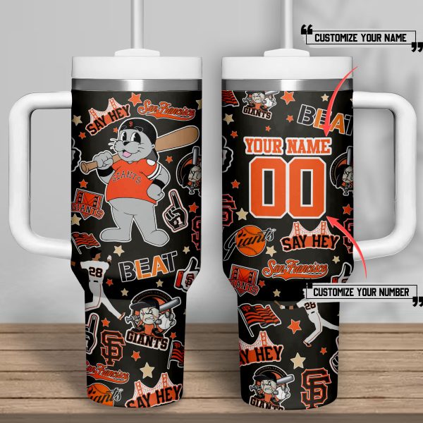 San Francisco Giants MLB Custom Stanley Quencher 30oz-40oz Stainless Steel Tumbler - Image 8