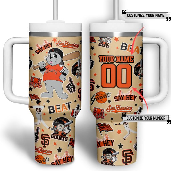 San Francisco Giants MLB Custom Stanley Quencher 30oz-40oz Stainless Steel Tumbler - Image 9