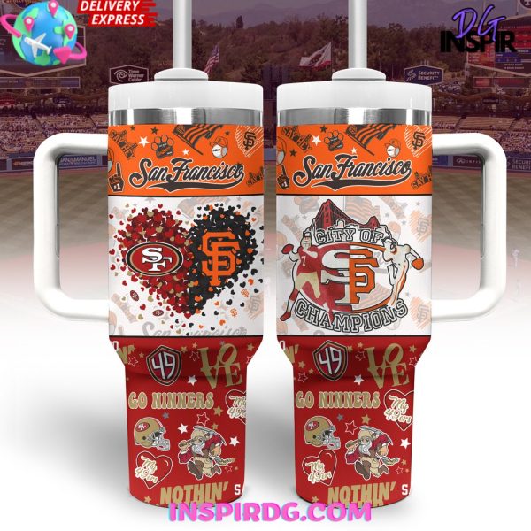 San Francisco 49ers And San Francisco Giants Custom Stanley Quencher 30oz-40oz Stainless Steel Tumbler
