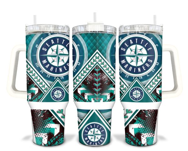 Seattle Mariners MLB Custom Stanley Quencher 30oz-40oz Stainless Steel