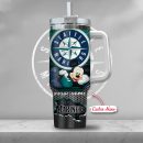 MLB Seattle Mariners Mickey Mouse Custom Stanley Quencher 30oz-40oz Stainless Steel Tumbler Hot And Cold Tumbler