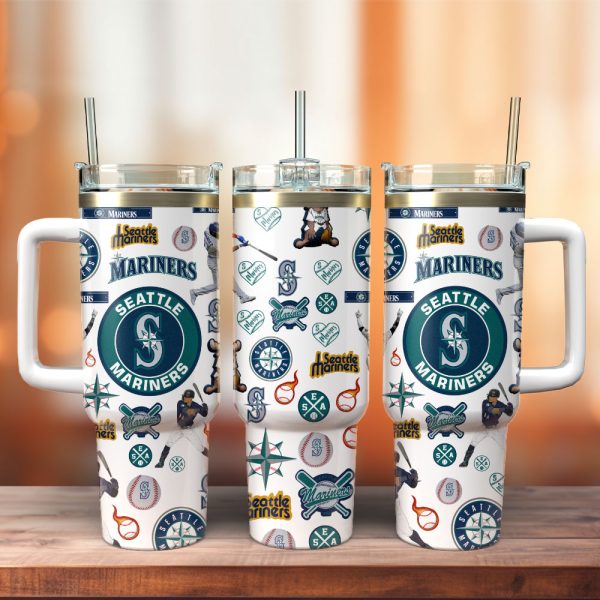 Seattle Mariners Baseball MLB Sport Custom Stanley Quencher 30oz-40oz Stainless Steel Tumbler