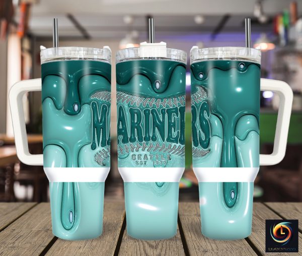 Seattle Mariners MLB Custom Stanley Quencher 30oz-40oz Stainless Steel Tumbler Hot And Cold Tumbler