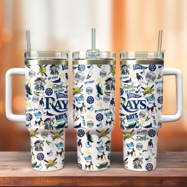Tampa Bay Rays MLB Sports Custom Stanley Quencher 30oz-40oz Stainless Steel Tumbler Hot And Cold Tumbler