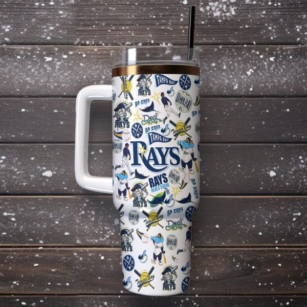 Tampa Bay Rays MLB Sports Custom Stanley Quencher 30oz-40oz Stainless Steel Tumbler Hot And Cold Tumbler - Image 2