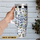 Tampa Bay Rays MLB Sports Custom Stanley Quencher 30oz-40oz Stainless Steel Tumbler Hot And Cold Tumbler