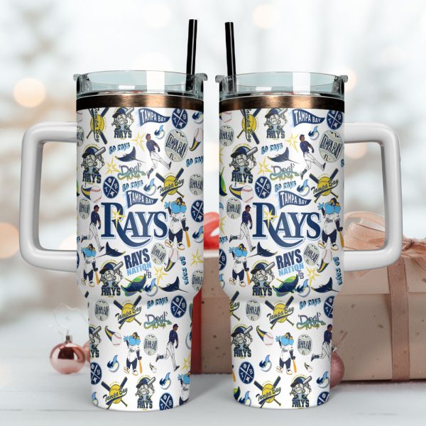 Tampa Bay Rays MLB Sports Custom Stanley Quencher 30oz-40oz Stainless Steel Tumbler Hot And Cold Tumbler - Image 4