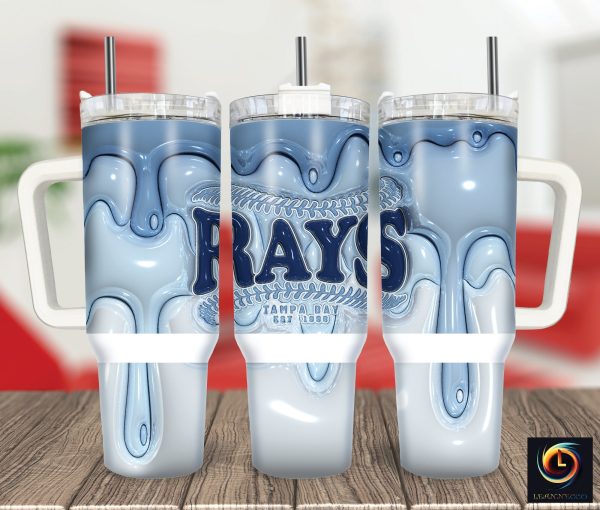 Tampa Bay Rays MLB Custom Stanley Quencher 30oz-40oz Stainless Steel Tumbler Hot And Cold Tumbler