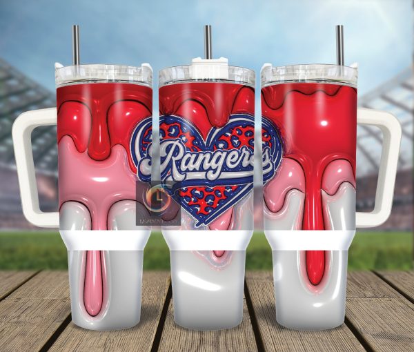 Texas Rangers MLB Custom Stanley Quencher 30oz-40oz Stainless Steel Tumbler Hot And Cold Tumbler