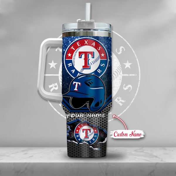 MLB Texas Rangers Mickey Mouse Custom Stanley Quencher 30oz-40oz Stainless Steel Tumbler Hot And Cold Tumbler - Image 3