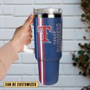 Texas Rangers Baseball MLB Sport Custom Stanley Quencher 30oz-40oz Stainless Steel Tumbler