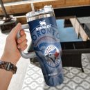 MLB Toronto Blue Jays Custom Stanley Quencher 30oz-40oz Stainless Steel Tumbler Hot And Cold Tumbler