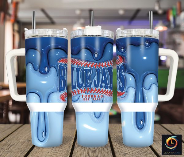 Toronto Blue Jays MLB Custom Stanley Quencher 30oz-40oz Stainless Steel Tumbler Hot And Cold Tumbler