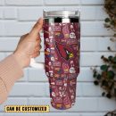 Arizona Cardinals NFL Custom Stanley Quencher 30oz-40oz Stainless Steel Tumbler Hot And Cold Tumbler