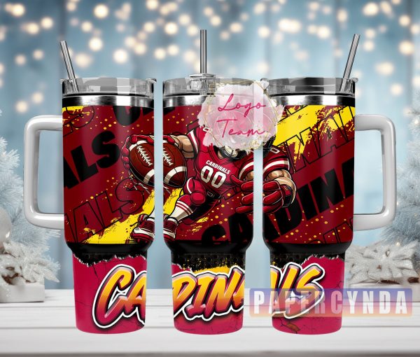Arizona Cardinals NFL Custom Stanley Quencher 30oz-40oz Stainless Steel Tumbler Hot And Cold Tumbler