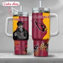 NFL Arizona Cardinals Gangster Skeleton Custom Stanley Quencher 30oz-40oz Stainless Steel Tumbler Hot And Cold Tumbler