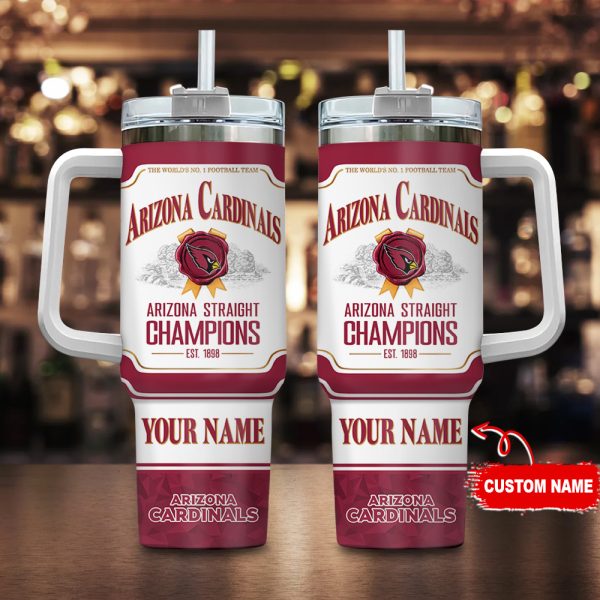 Arizona Cardinals NFL Jim Beam Custom Stanley Quencher 30oz-40oz Stainless Steel Tumbler Hot And Cold Tumbler
