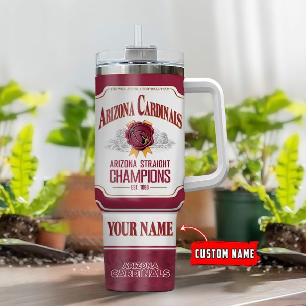 Arizona Cardinals NFL Jim Beam Custom Stanley Quencher 30oz-40oz Stainless Steel Tumbler Hot And Cold Tumbler - Image 2