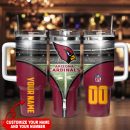 Arizona Cardinals NFL Custom Stanley Quencher 30oz-40oz Stainless Steel Tumbler Hot And Cold Tumbler