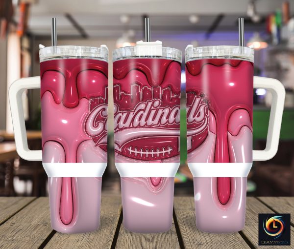 Arizona Cardinals NFL Custom Stanley Quencher 30oz-40oz Stainless Steel Tumbler Hot And Cold Tumbler