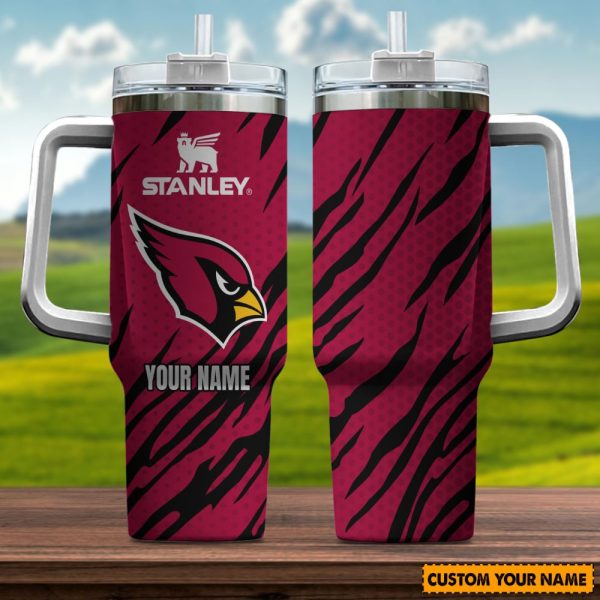Arizona Cardinals NFL Custom Stanley Quencher 30oz-40oz Stainless Steel Tumbler Hot And Cold Tumbler