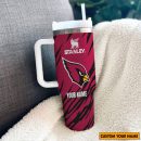 Arizona Cardinals NFL Custom Stanley Quencher 30oz-40oz Stainless Steel Tumbler Hot And Cold Tumbler