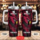 Arizona Cardinals NFL Custom Stanley Quencher 30oz-40oz Stainless Steel Tumbler Hot And Cold Tumbler
