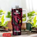 Arizona Cardinals NFL Custom Stanley Quencher 30oz-40oz Stainless Steel Tumbler Hot And Cold Tumbler