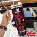 Arizona Cardinals NFL Custom Stanley Quencher 30oz-40oz Stainless Steel Tumbler Hot And Cold Tumbler