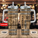 Arizona Cardinals NFL Diehard Fan Custom Stanley Quencher 30oz-40oz Stainless Steel Tumbler Hot And Cold Tumbler