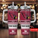 Arizona Cardinals NFL Custom Stanley Quencher 30oz-40oz Stainless Steel Tumbler Hot And Cold Tumbler