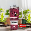 Arizona Cardinals NFL Custom Stanley Quencher 30oz-40oz Stainless Steel Tumbler Hot And Cold Tumbler