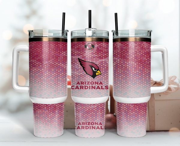 Arizona Cardinals NFL Custom Stanley Quencher 30oz-40oz Stainless Steel Tumbler Hot And Cold Tumbler