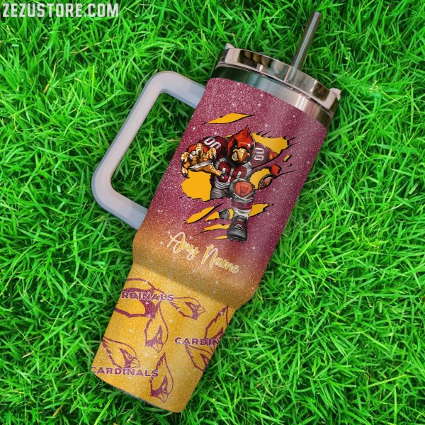 Arizona Cardinals NFL Custom Stanley Quencher 30oz-40oz Stainless Steel Tumbler Hot And Cold Tumbler - Image 3