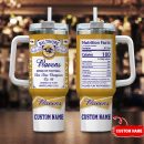 Baltimore Ravens NFL Nutrition Facts Custom Stanley Quencher 30oz-40oz Stainless Steel Tumbler Hot And Cold Tumbler