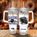 Baltimore Ravens NFL Custom Stanley Quencher 30oz-40oz Stainless Steel Tumbler Hot And Cold Tumbler