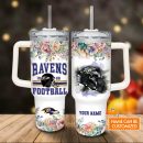 Baltimore Ravens NFL Custom Stanley Quencher 30oz-40oz Stainless Steel Tumbler Hot And Cold Tumbler