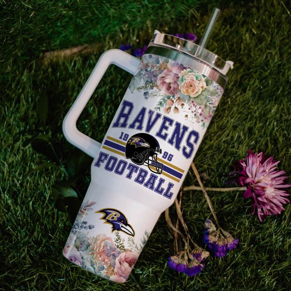 Baltimore Ravens NFL Custom Stanley Quencher 30oz-40oz Stainless Steel Tumbler Hot And Cold Tumbler - Image 7