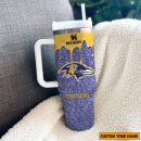 NFL Baltimore Ravens Custom Stanley Quencher 30oz-40oz Stainless Steel Tumbler Hot And Cold Tumbler