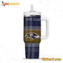Baltimore Ravens NFL Custom Stanley Quencher 30oz-40oz Stainless Steel Tumbler Hot And Cold Tumbler