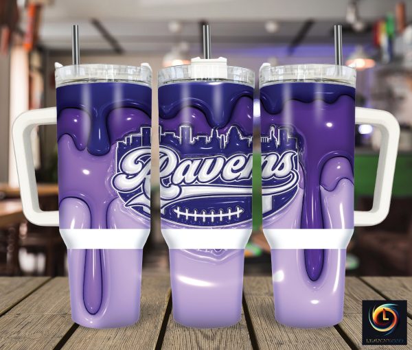 Baltimore Ravens NFL Custom Stanley Quencher 30oz-40oz Stainless Steel Tumbler Hot And Cold Tumbler