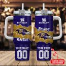 Baltimore Ravens NFL Custom Stanley Quencher 30oz-40oz Stainless Steel Tumbler Hot And Cold Tumbler
