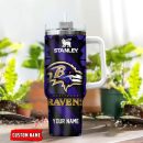 Baltimore Ravens NFL Custom Stanley Quencher 30oz-40oz Stainless Steel Tumbler Hot And Cold Tumbler