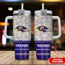Baltimore Ravens NFL Custom Stanley Quencher 30oz-40oz Stainless Steel Tumbler Hot And Cold Tumbler