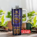 Baltimore Ravens NFL Golden Logos US Flag Custom Stanley Quencher 30oz-40oz Stainless Steel Tumbler Hot And Cold Tumbler