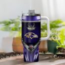 Baltimore Ravens NFL Nutrition Facts Custom Stanley Quencher 30oz-40oz Stainless Steel Tumbler Hot And Cold Tumbler