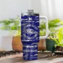 Baltimore Ravens NFL Camo Pattern Custom Stanley Quencher 30oz-40oz Stainless Steel Tumbler Hot And Cold Tumbler