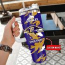 Baltimore Ravens NFL Custom Stanley Quencher 30oz-40oz Stainless Steel Tumbler Hot And Cold Tumbler